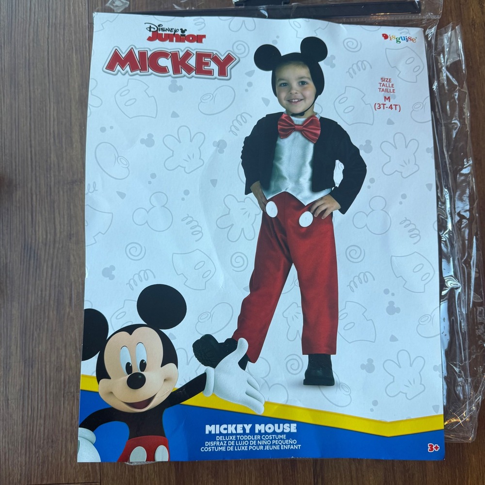 Mickey Mouse Costume Accessories ONLY Toddler Boy 3T Gloves Mitts Hand Hat Ears - Picture 11 of 14